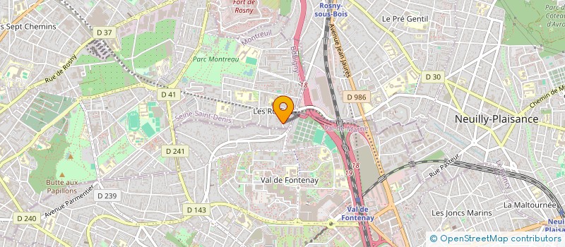 localisation de l'entreprise ALOTRANSPORT à MONTREUIL