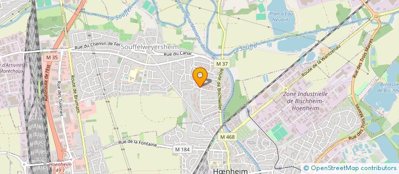 localisation de l'entreprise ALOUAHABI RN  SOUFFELWEYERSHEIM