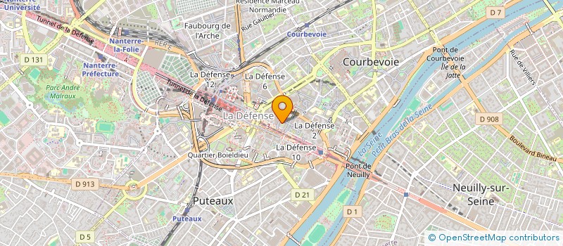 localisation de l'entreprise ALOUI à COURBEVOIE
