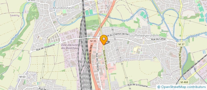 localisation de l'entreprise ALP ART ET LABEL DU PLATRE  SOUFFELWEYERSHEIM