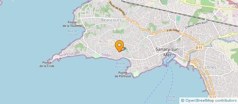 localisation de l'entreprise ALP'AZUR à SANARY-SUR-MER