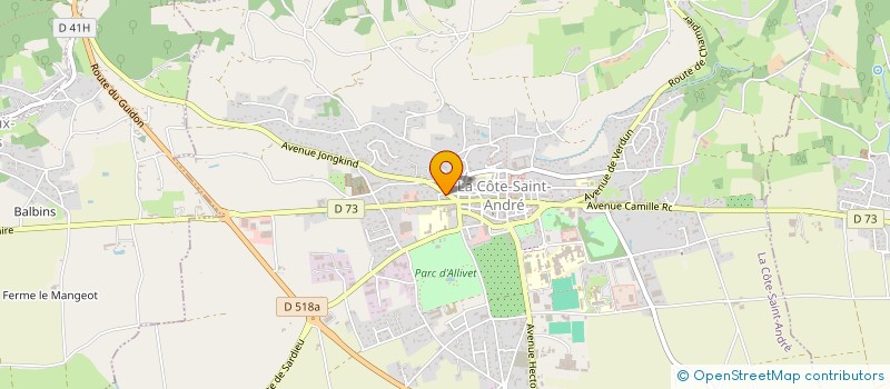 localisation de l'entreprise ALP'BIEVRE HABITAT à LA COTE-SAINT-ANDRE