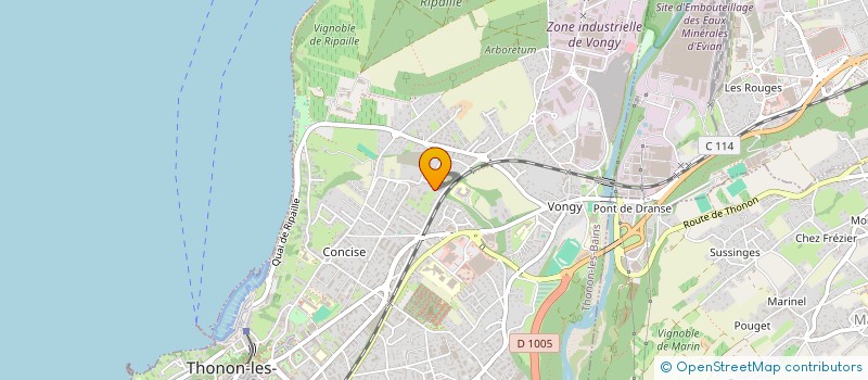 localisation de l'entreprise ALP'EAUX CLAIRES IMMO à THONON-LES-BAINS