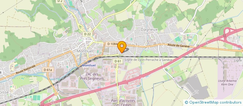 localisation de l'entreprise ALP FROID ET CLIMATISATION à DAGNEUX