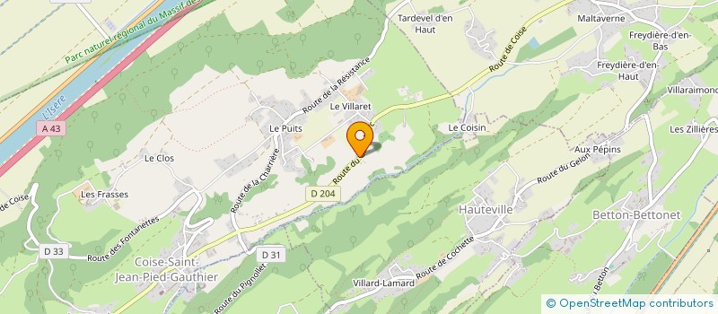 localisation de l'entreprise ALP'IMMO  COISE-SAINT-JEAN-PIED-GAUTHIER