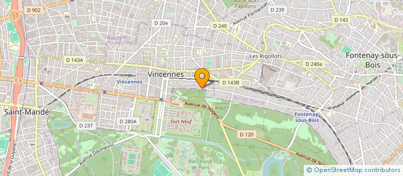 localisation de l'entreprise ALPADACO à VINCENNES