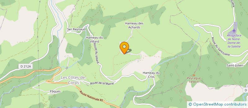 localisation de l'entreprise ALPAGE  LES COTES-DE-CORPS