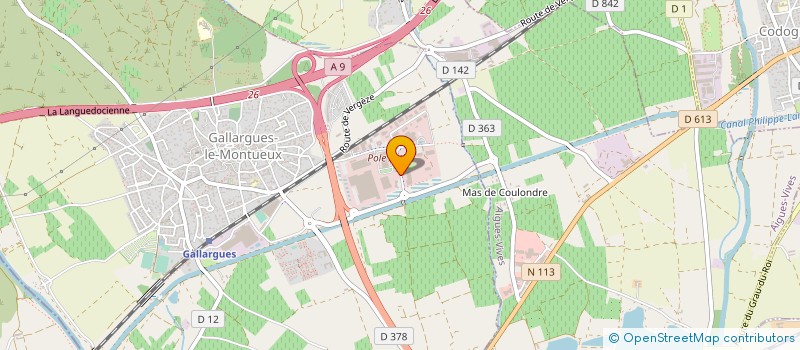 localisation de l'entreprise ALPAGEL LANGUEDOC à GALLARGUES-LE-MONTUEUX