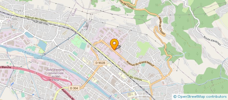 localisation de l'entreprise ALPEGE ZENITH  CLUSES