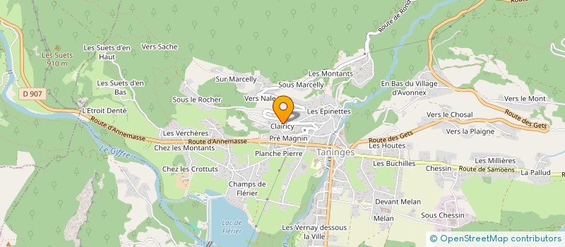 localisation de l'entreprise ALPENGLOW à TANINGES