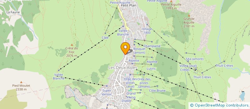 localisation de l'entreprise ALPES ACCUEIL  LES DEUX ALPES