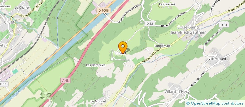 localisation de l'entreprise ALPES AERO'SABLAGE  COISE-SAINT-JEAN-PIED-GAUTHIER