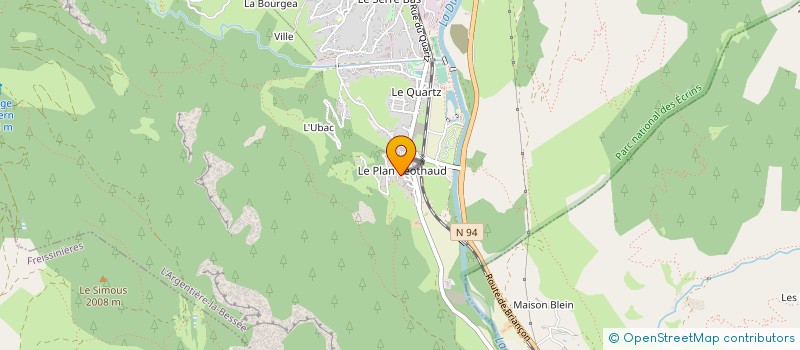 localisation de l'entreprise ALPES ALU SARL à L'ARGENTIERE-LA-BESSEE