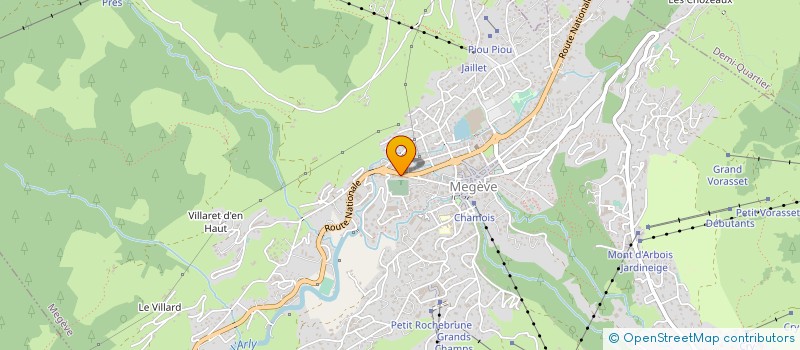 localisation de l'entreprise ALPES AVENTURES  MEGEVE