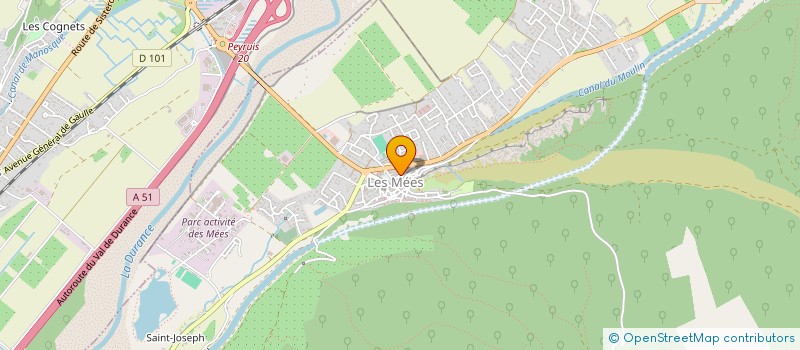 localisation de l'entreprise ALPES AZUR DIAGNOSTICS à LES MEES