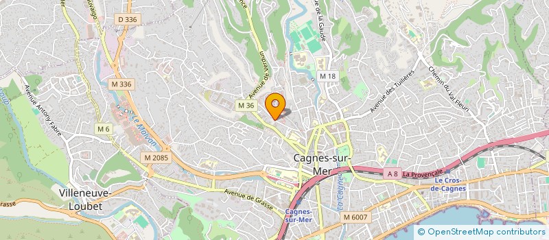localisation de l'entreprise ALPES AZUR MONTE MEUBLES à CAGNES-SUR-MER