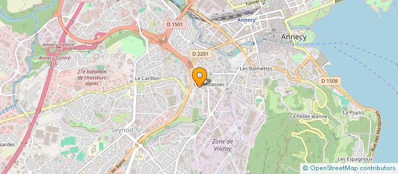 localisation de l'entreprise ALPES BAT à ANNECY