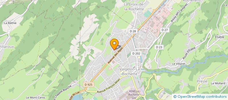 localisation de l'entreprise ALPES BOIS MONTAGE à VALGELON-LA ROCHETTE