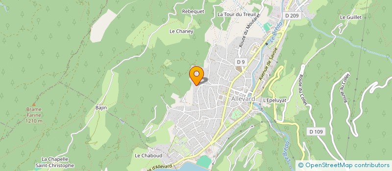localisation de l'entreprise ALPES BOIS SERVICES  ALLEVARD