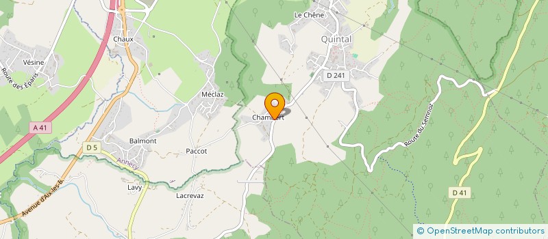 localisation de l'entreprise ALPES COMMUNICATION FORMATION  QUINTAL