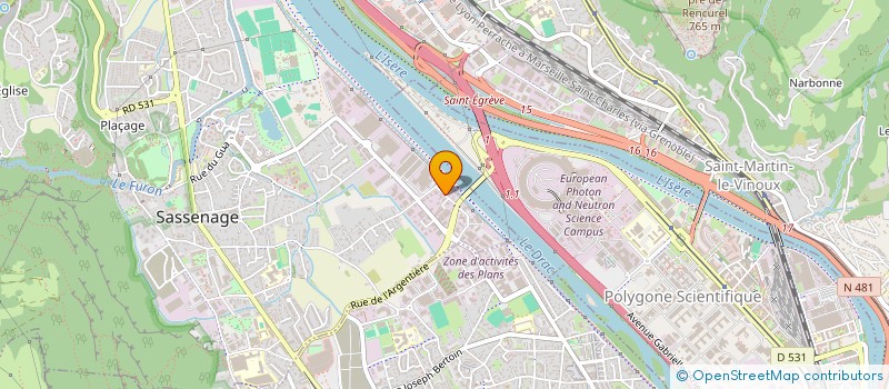 localisation de l'entreprise ALPES CONCEPTS INDUSTRIES  SASSENAGE