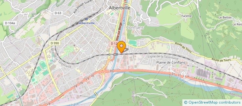 localisation de l'entreprise ALPES CONSTRUCTIONS à ALBERTVILLE