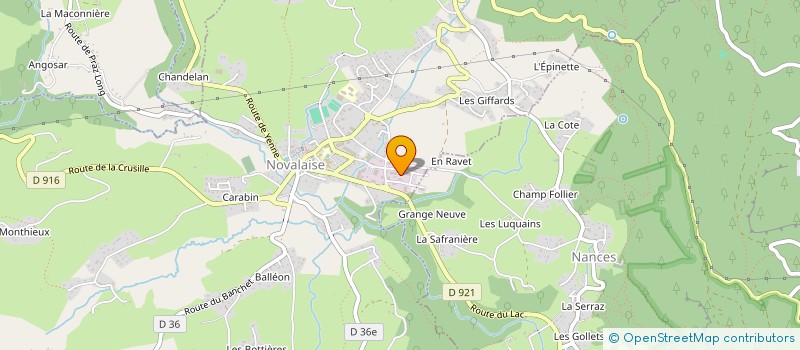 localisation de l'entreprise ALPES COUTURE INDUSTRIELLE à NOVALAISE