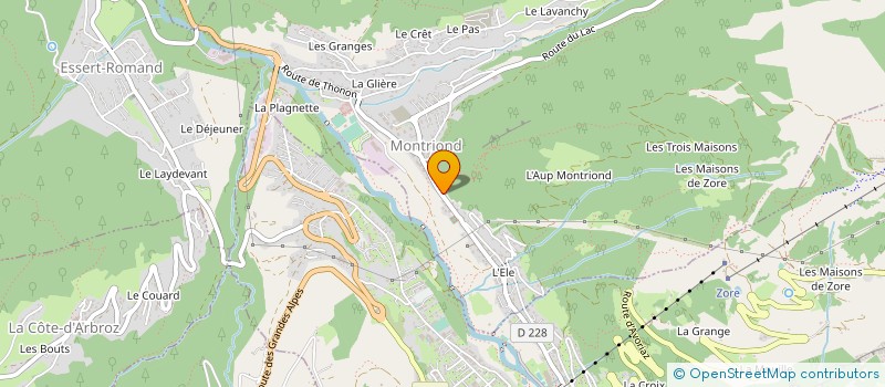 localisation de l'entreprise ALPES DEPANNAGE à MONTRIOND