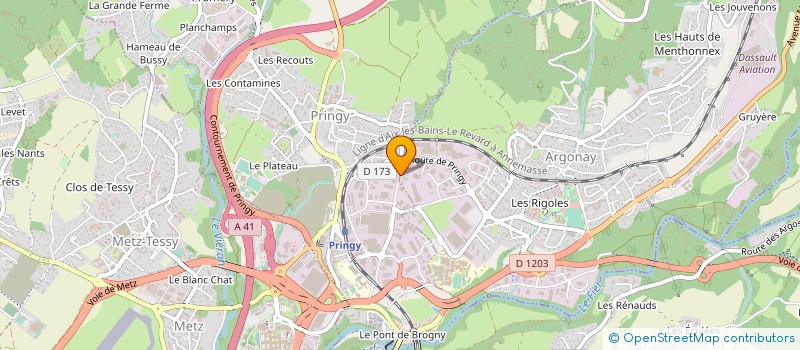 localisation de l'entreprise ALPES ENTRETIEN DISTRIBUTION à ANNECY