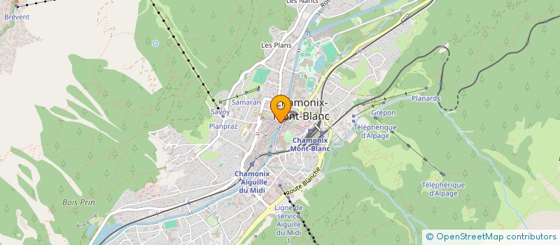 localisation de l'entreprise ALPES ET COMPAGNIE  CHAMONIX-MONT-BLANC