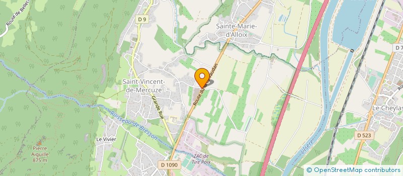 localisation de l'entreprise ALPES FACADE PEINTURE  SAINT-VINCENT-DE-MERCUZE