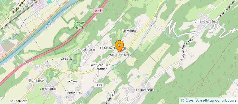 localisation de l'entreprise ALPES GRANIT à COISE-SAINT-JEAN-PIED-GAUTHIER