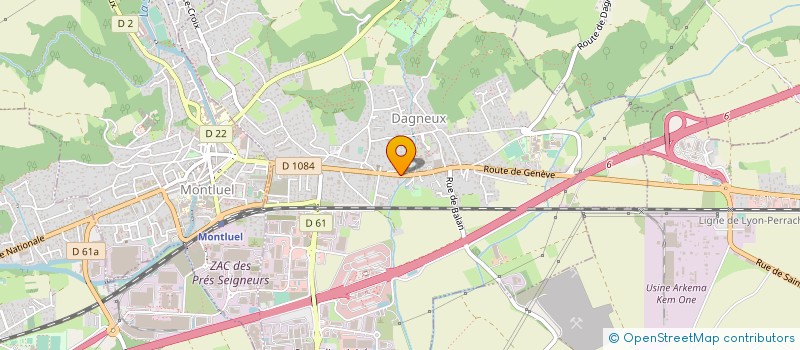 localisation de l'entreprise ALPES HABITAT 01  DAGNEUX