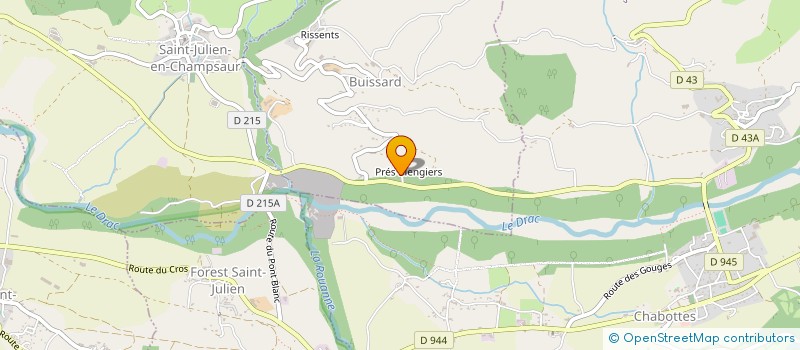 localisation de l'entreprise ALPES HELICOP'S à BUISSARD