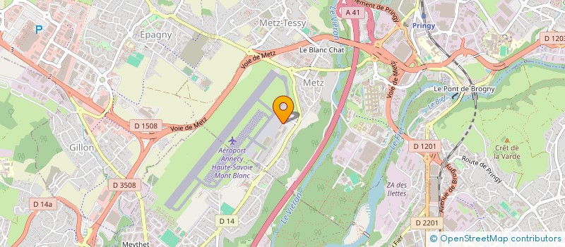 localisation de l'entreprise ALPES HELICOPTERES  EPAGNY METZ-TESSY
