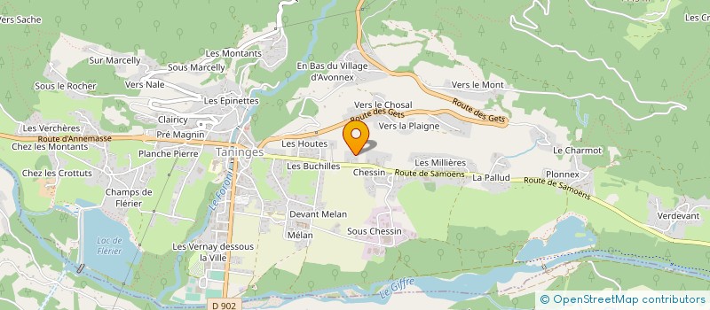 localisation de l'entreprise ALPES HOME BOIS  TANINGES