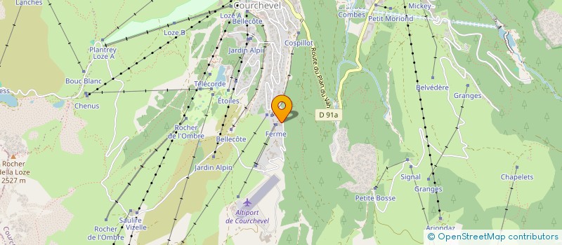 localisation de l'entreprise ALPES HOTEL PRALONG à COURCHEVEL