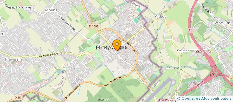 localisation de l'entreprise ALPES JURA IMMOBILIER à FERNEY-VOLTAIRE