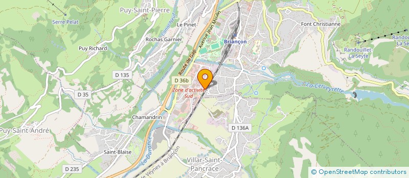 localisation de l'entreprise ALPES MACHINES A RESSORTS ET OUTILLAGE à BRIANCON