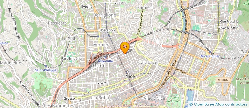 localisation de l'entreprise ALPES MARITIMES ASCENSEURS à NICE