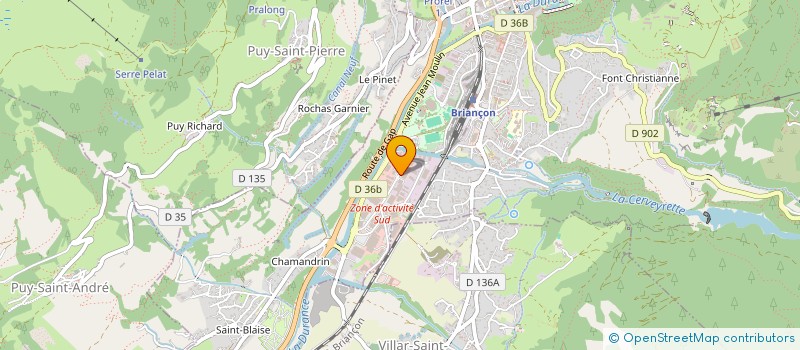 localisation de l'entreprise ALPES MATERIEL HOTELIER à BRIANCON