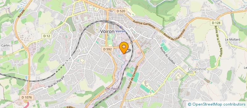 localisation de l'entreprise ALPES METALLERIE SERRURERIE à VOIRON