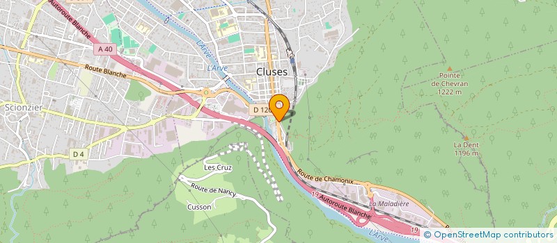 localisation de l'entreprise ALPES MONT-BLANC SECURITE  CLUSES