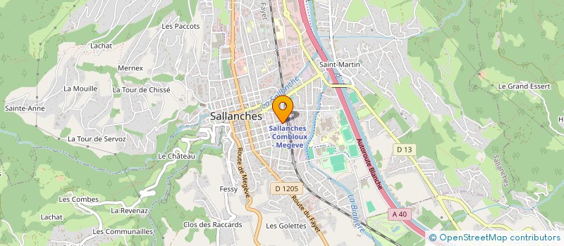 localisation de l'entreprise ALPES MONT BLANC TRANSPORTS  SALLANCHES