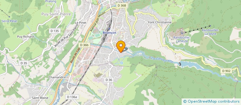 localisation de l'entreprise ALPES MONTAGNE ENVIRONNEMENT à BRIANCON