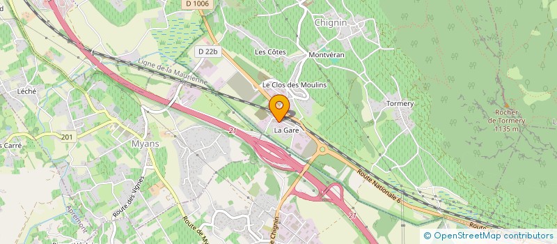 localisation de l'entreprise ALPES NEGOCE  CHIGNIN