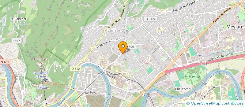 localisation de l'entreprise ALPES ORL (ASSOCIATION POUR LA PROMOTION ET L'ENSEIGNEMENT ET DE LA SCIENCE EN ORL) à LA TRONCHE