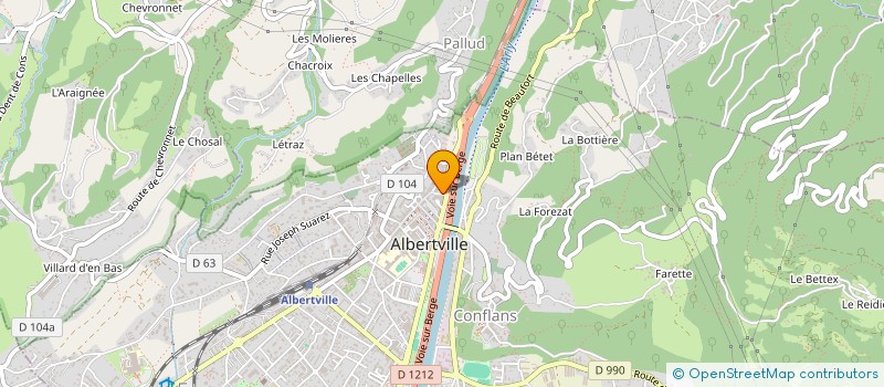 localisation de l'entreprise ALPES PROMOTION à ALBERTVILLE