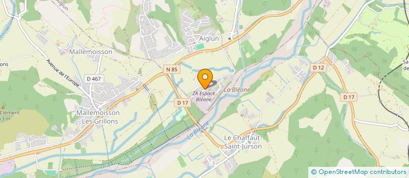 localisation de l'entreprise ALPES PROVENCES MENUISERIES à AIGLUN
