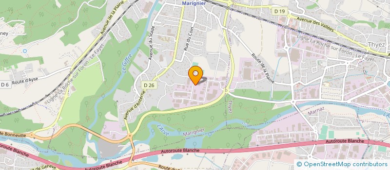 localisation de l'entreprise ALPES RECYCLAGE CONCASSAGE CRIBLAGE  MARIGNIER